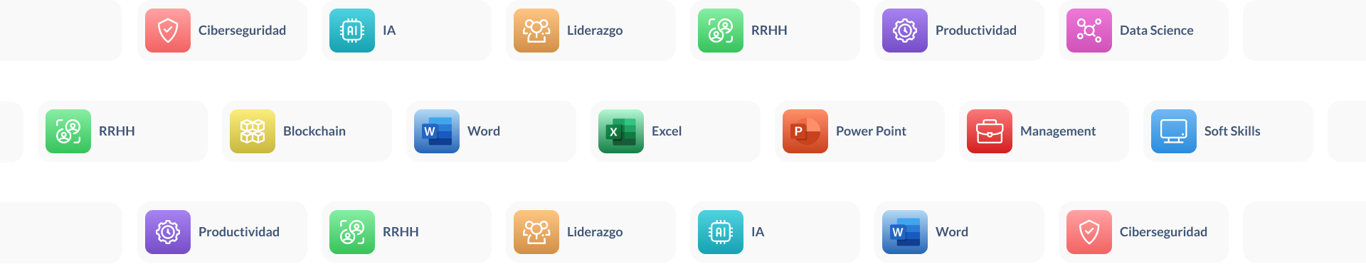 Categorías formación